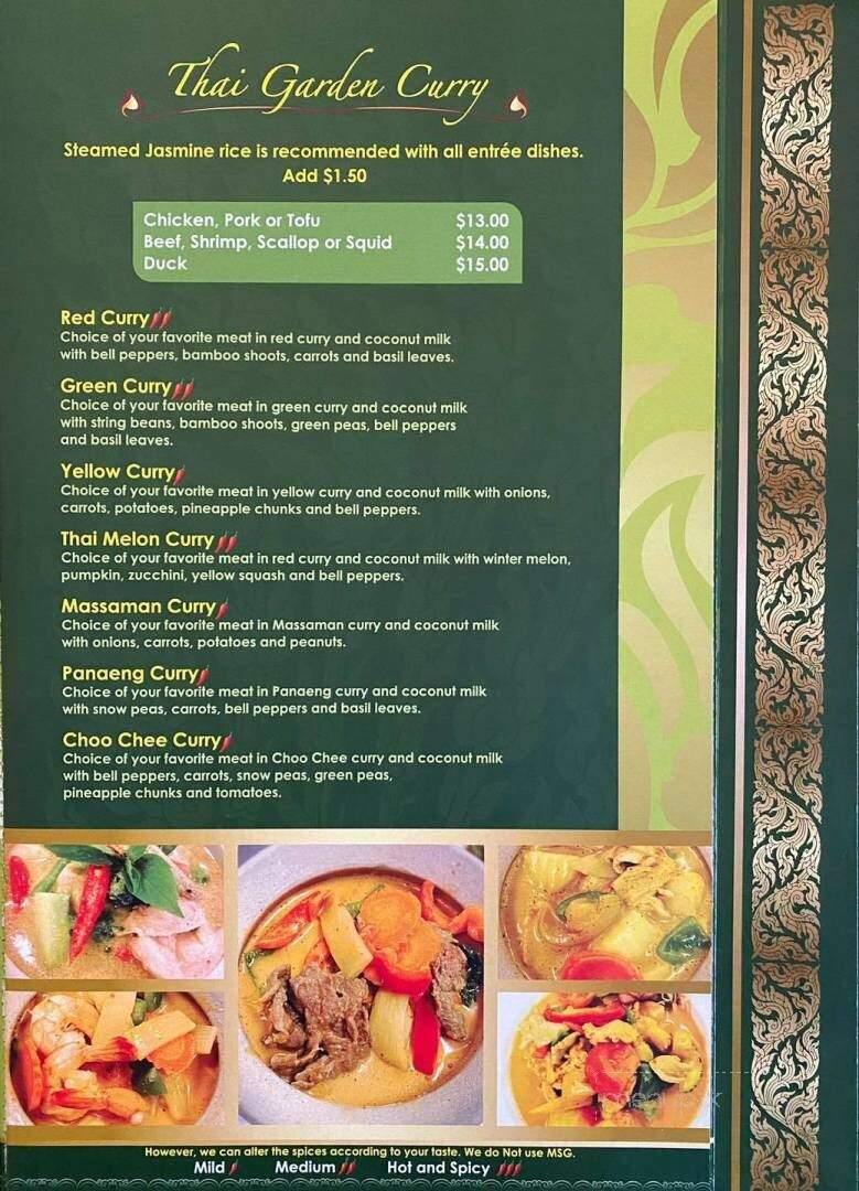 Thai Garden - Keene, NH menu_pic