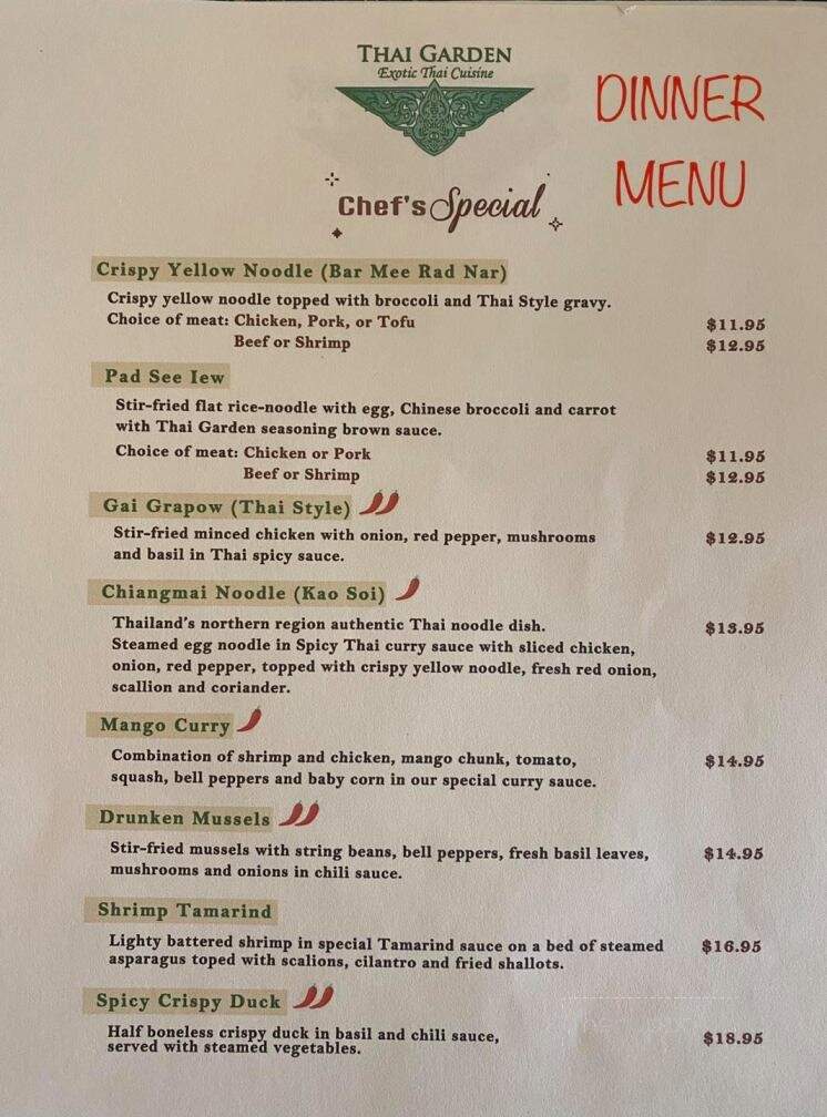 Thai Garden - Keene, NH menu_pic