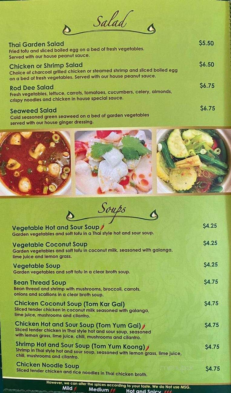 Thai Garden - Keene, NH menu_pic