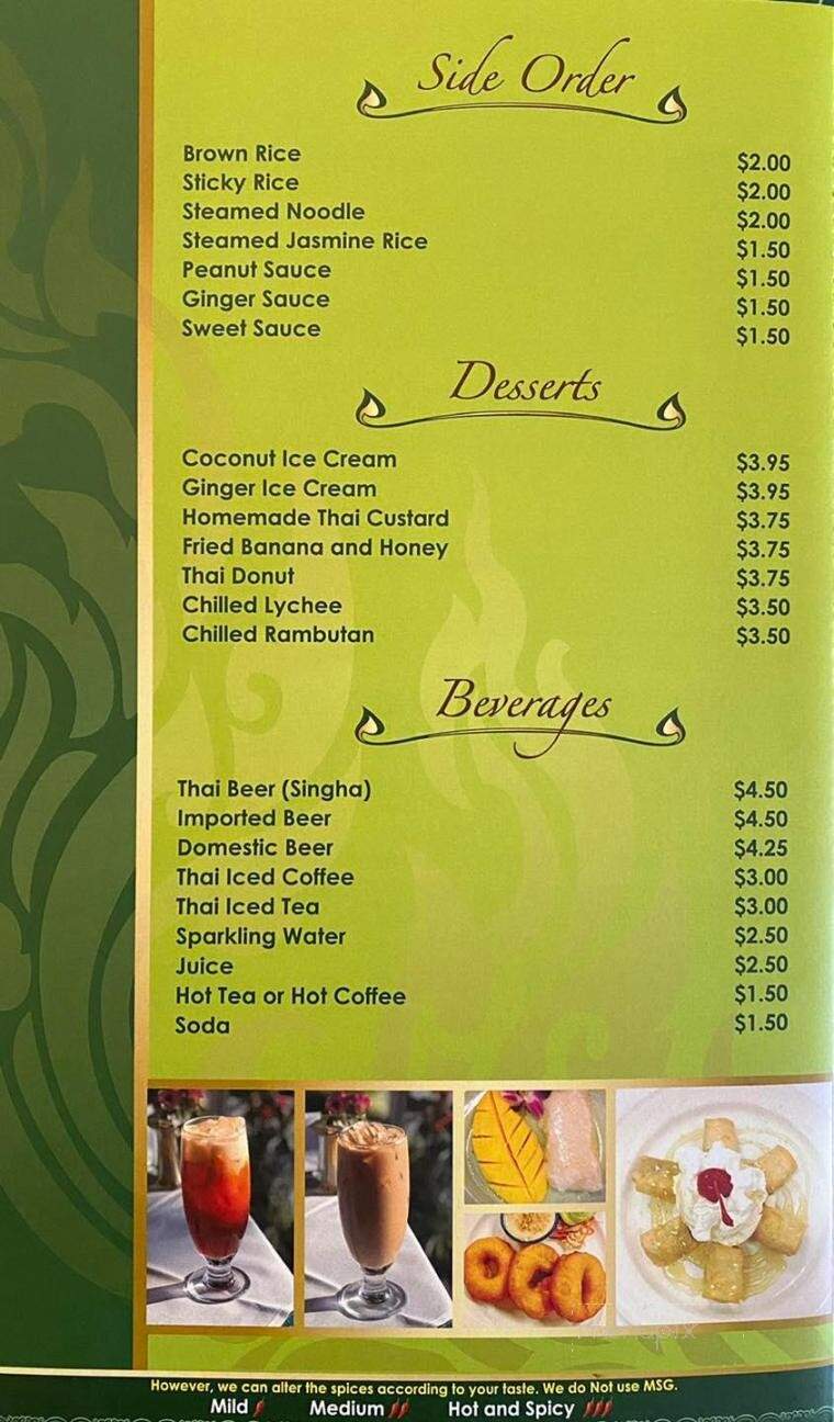 Thai Garden - Keene, NH menu_pic