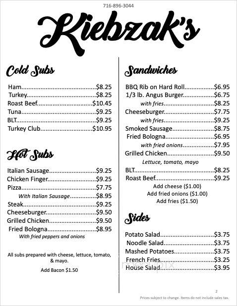 Kiebzak's Restaurant - Buffalo, NY