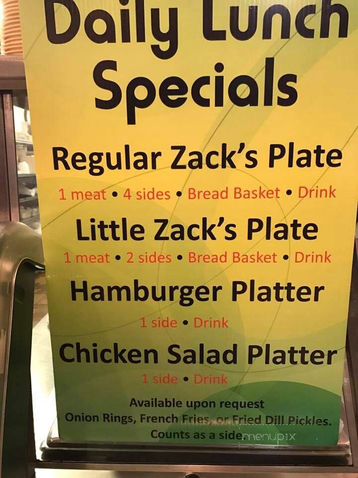 Zack's Family Restaurant - Dothan, AL menu_pic
