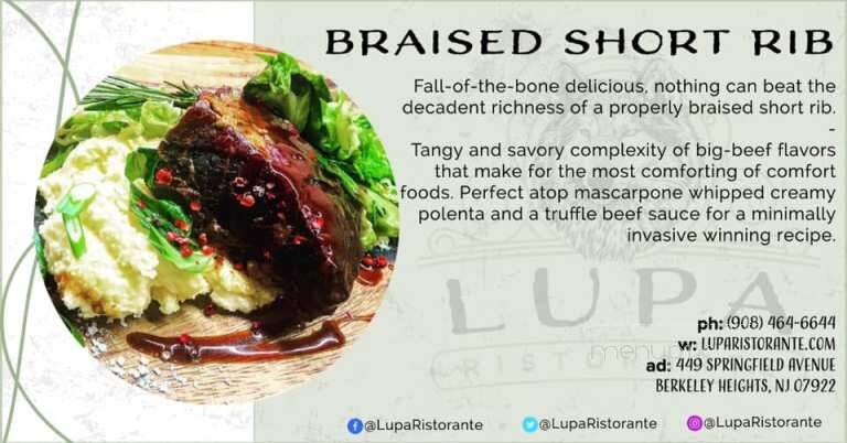 Lupa Ristorante - Berkeley Heights, NJ menu_pic