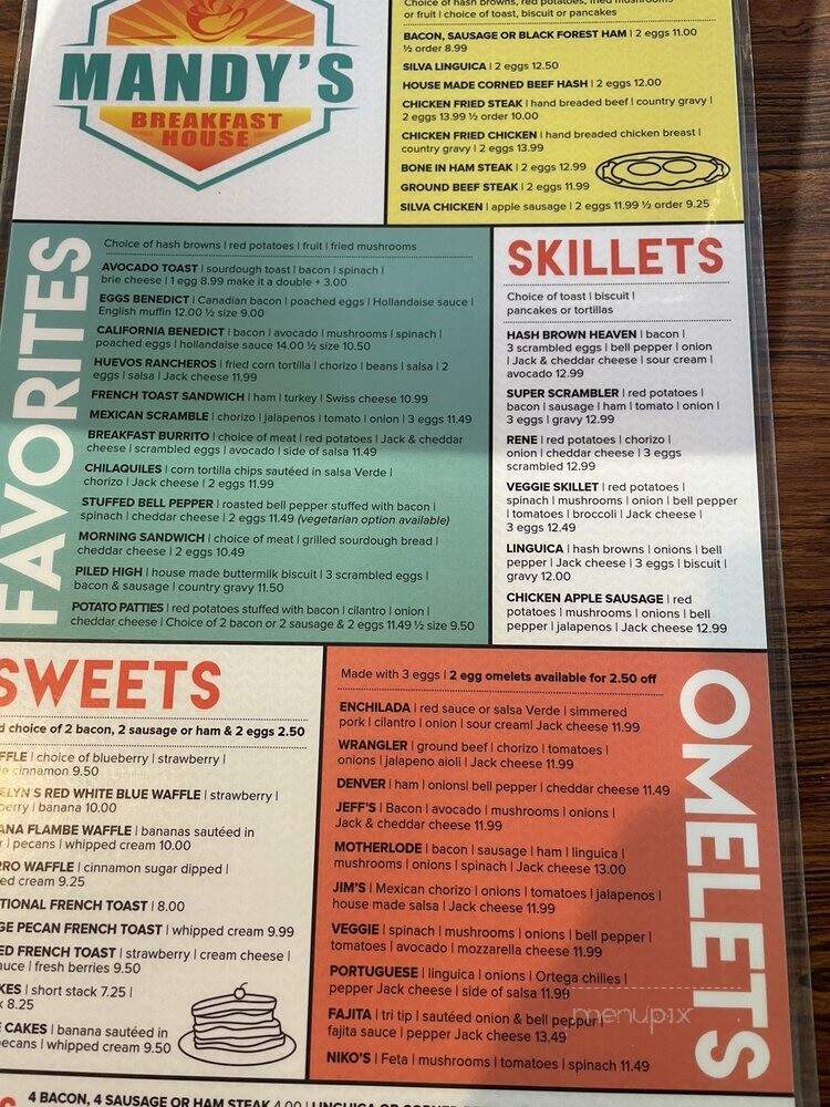 Mandy's Breakfast House - Sonora, CA menu_pic
