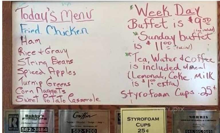 Seaboard Station Restaurant - Hamlet, NC menu_pic
