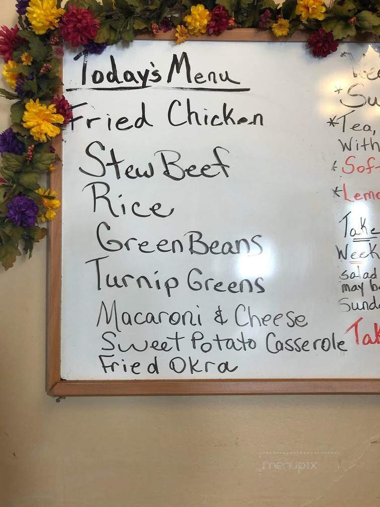 Seaboard Station Restaurant - Hamlet, NC menu_pic