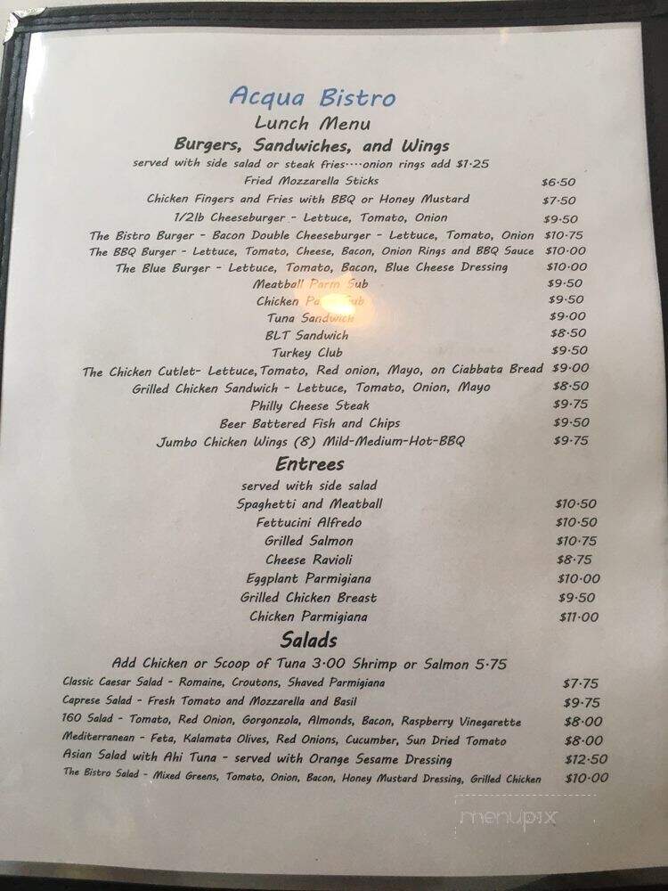 Aquarius Cafe - Hollywood, FL menu_pic