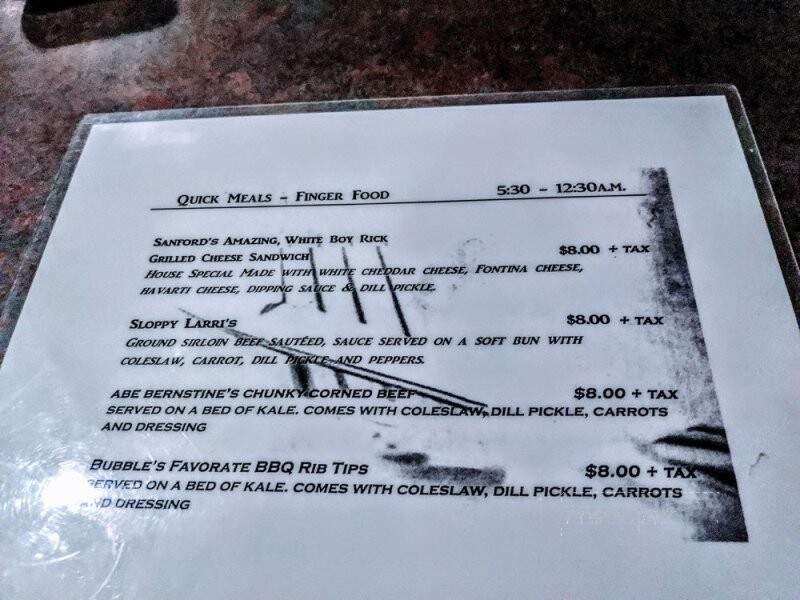 Cafe D'Mongo's Speakeasy - Detroit, MI menu_pic