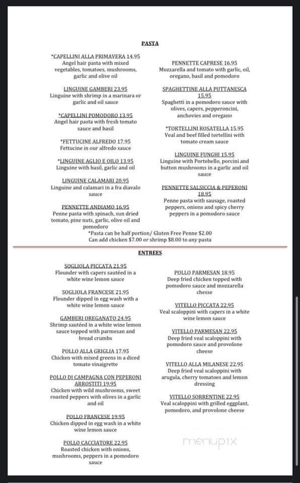 Cafe Andiamo - Ponte Vedra Beach, FL menu_pic
