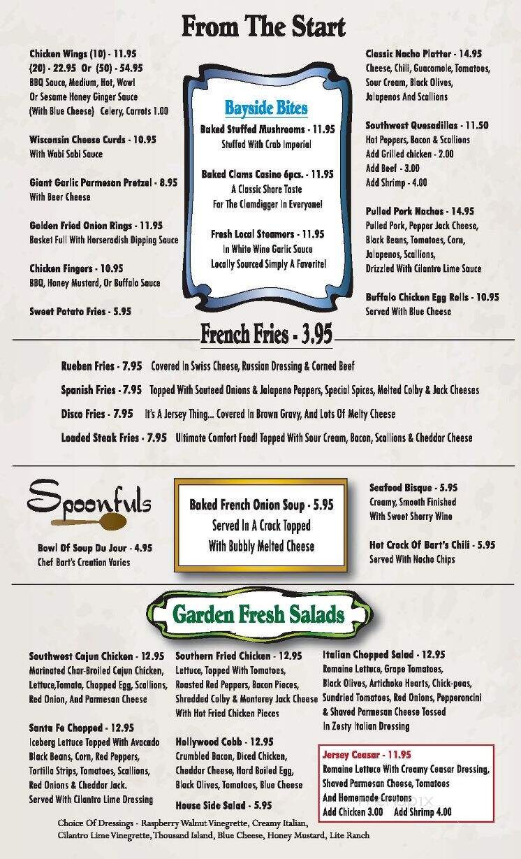 Calloway's Restaurant & Bar - West Creek, NJ menu_pic