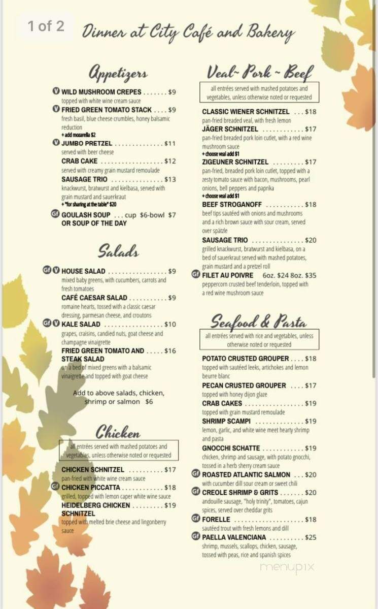 City Cafe & Bakery - Fayetteville, GA menu_pic