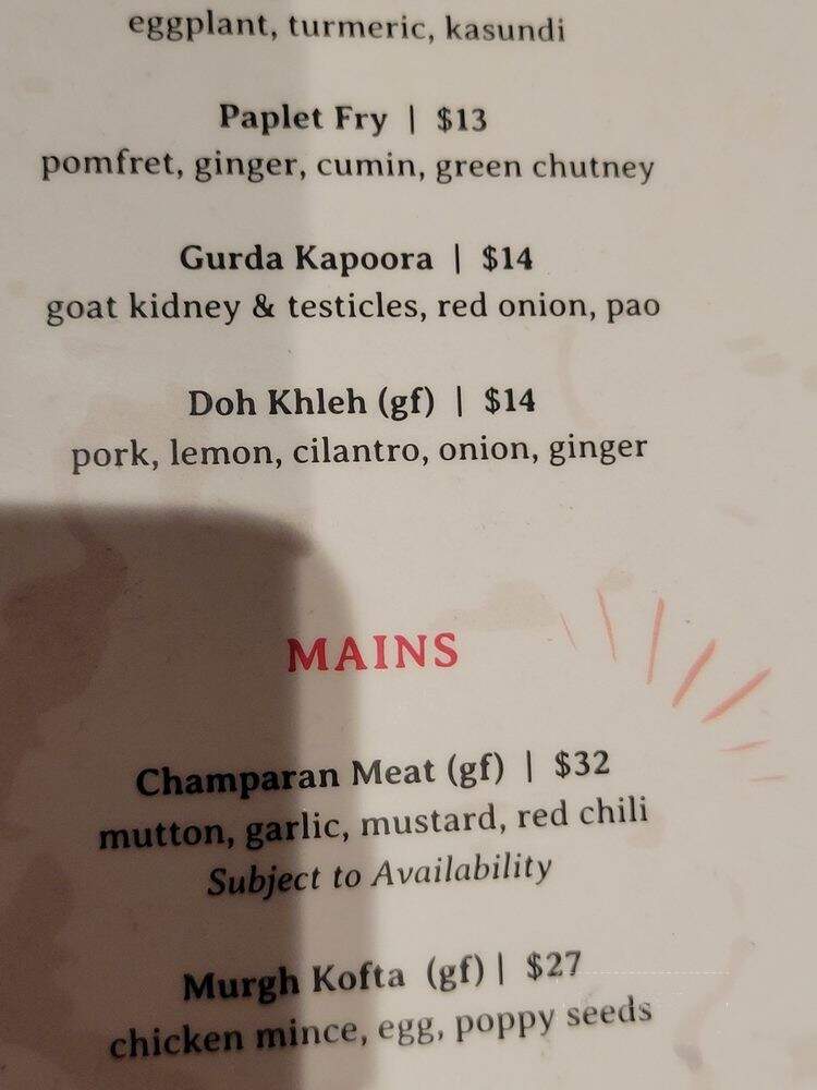 Dhamaka - New York, NY menu_pic