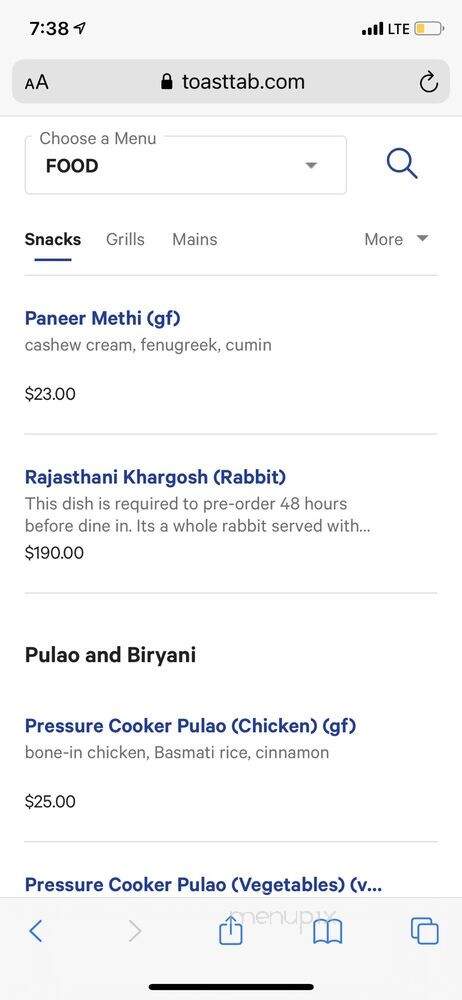 Dhamaka - New York, NY menu_pic