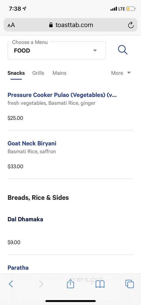 Dhamaka - New York, NY menu_pic