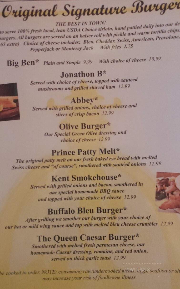 Jonathon B Pub - Traverse City, MI menu_pic