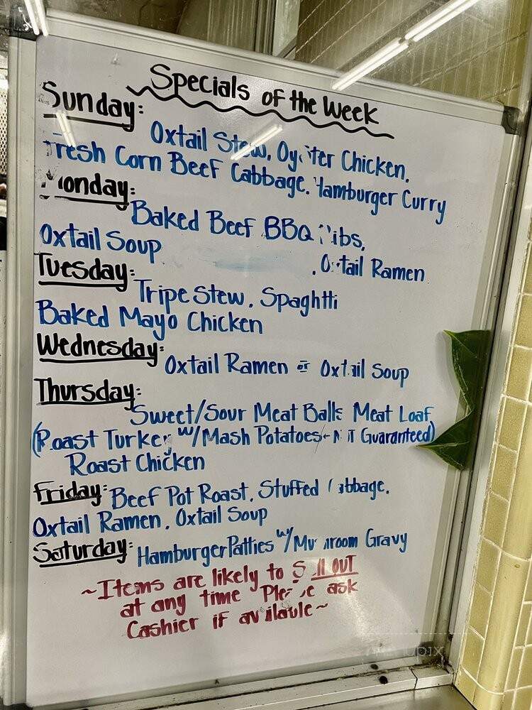 K's Drive In - Hilo, HI menu_pic