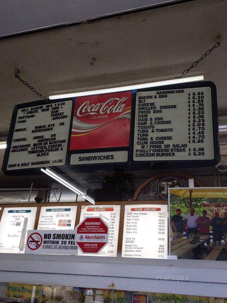 K's Drive In - Hilo, HI menu_pic