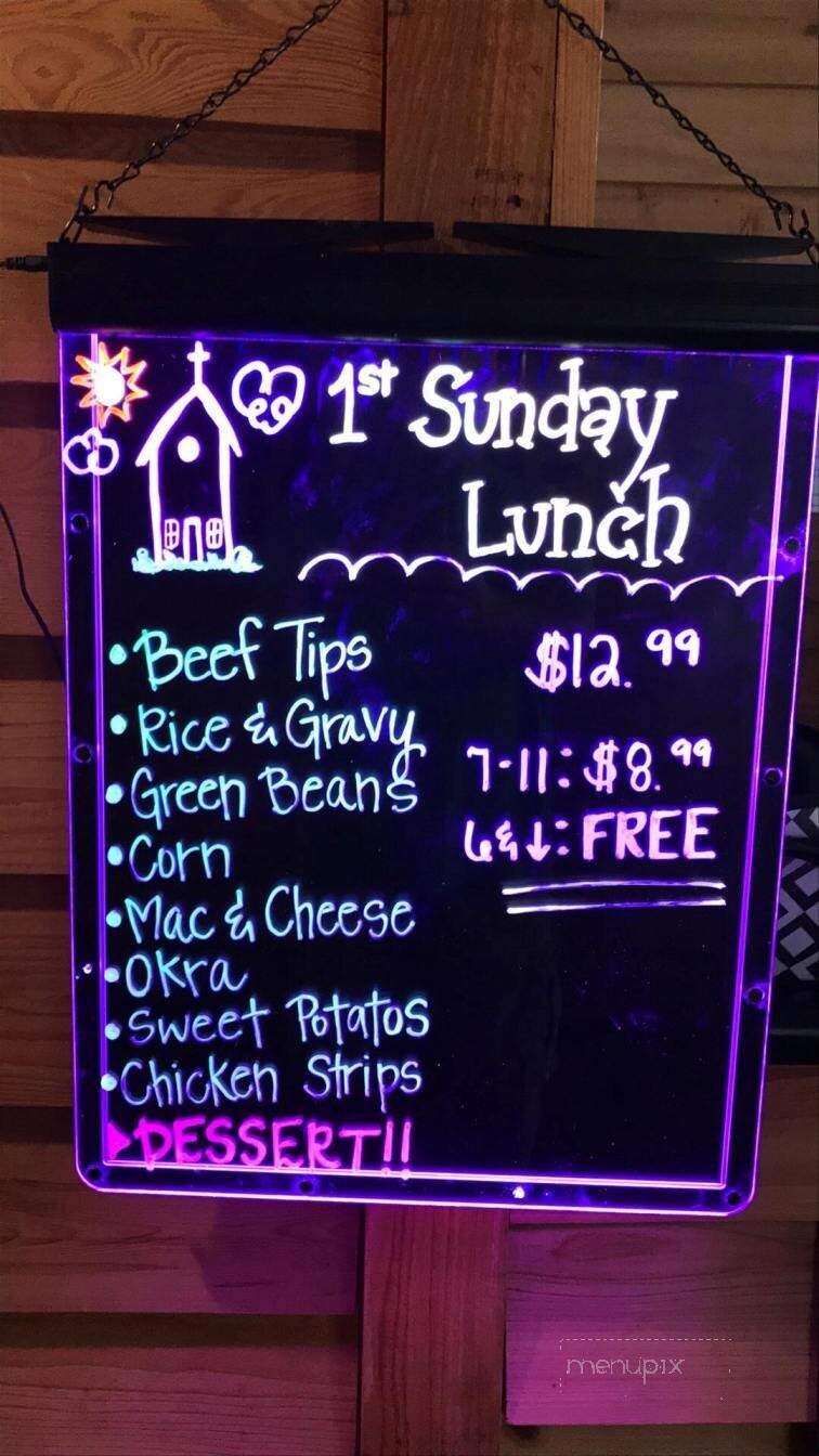 Lee's Steakhouse - Sebastopol, MS menu_pic