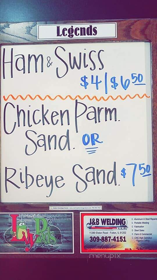 Legends - Erie, IL menu_pic