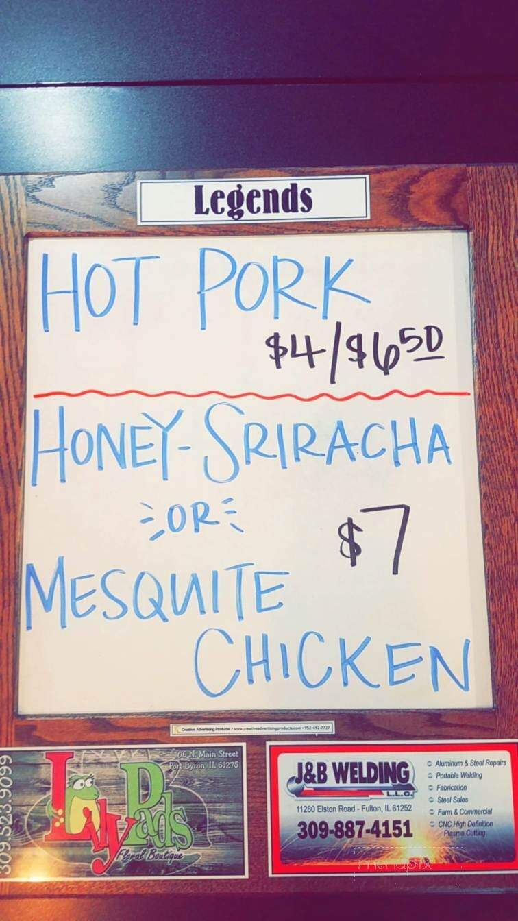 Legends - Erie, IL menu_pic