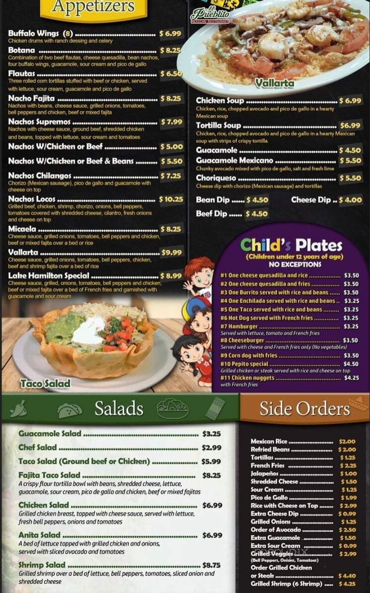 Mi Pueblito Mexican Restaurant - Hot Springs, AR menu_pic