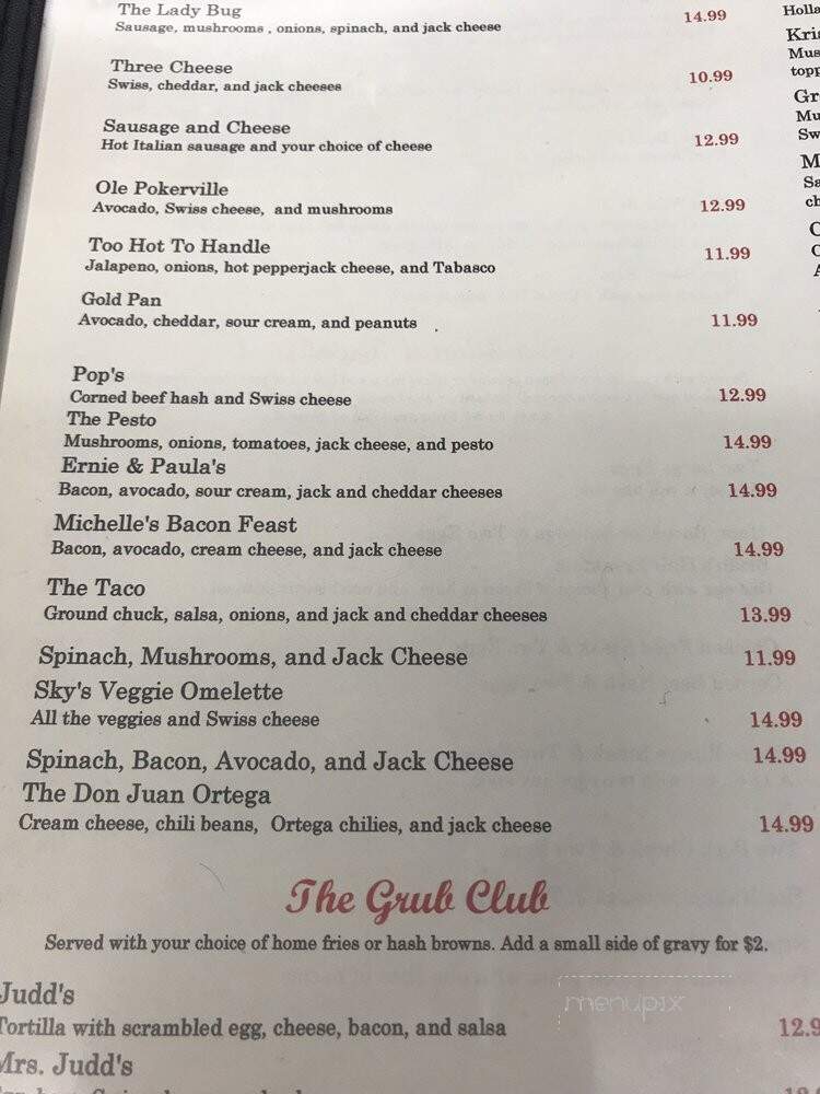 Marlene & Glen's Diner - Plymouth, CA menu_pic