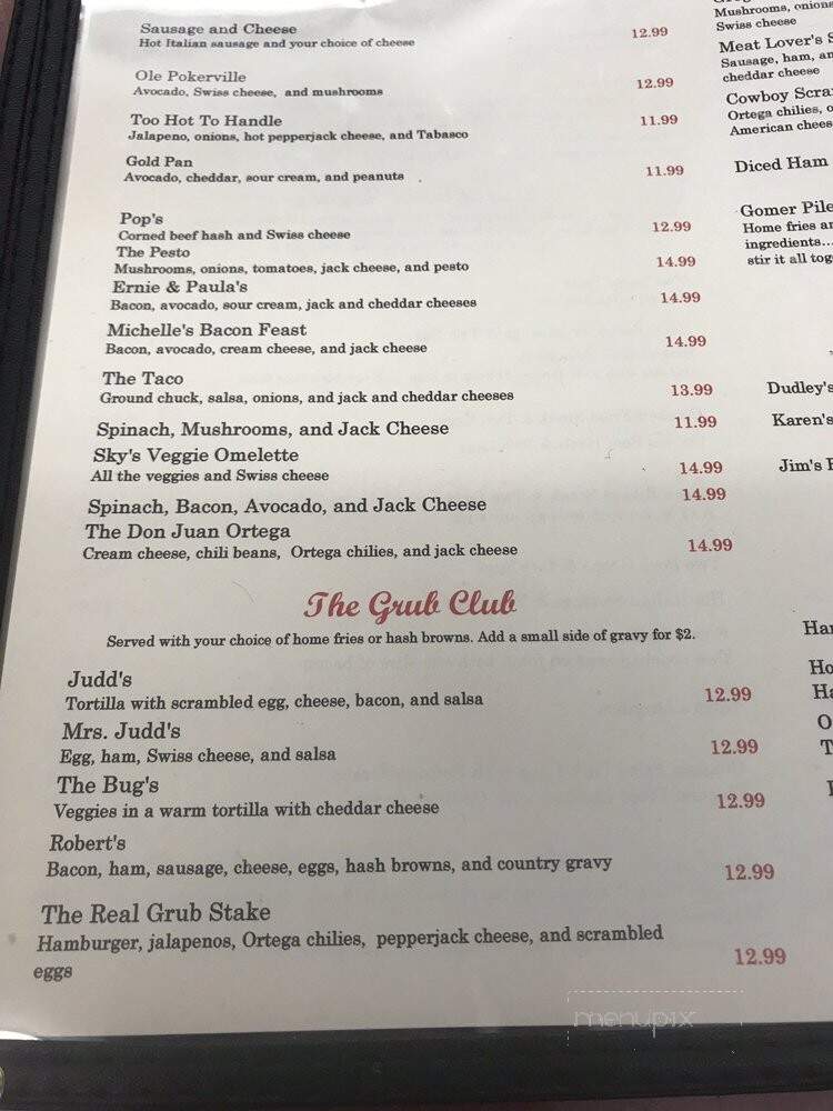Marlene & Glen's Diner - Plymouth, CA menu_pic