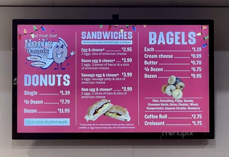Neil's Donuts - Middletown, CT menu_pic