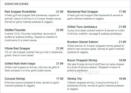 Pelican Station Restaurant - Port Isabel, TX menu_pic
