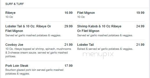 Pelican Station Restaurant - Port Isabel, TX menu_pic