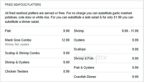 Pelican Station Restaurant - Port Isabel, TX menu_pic