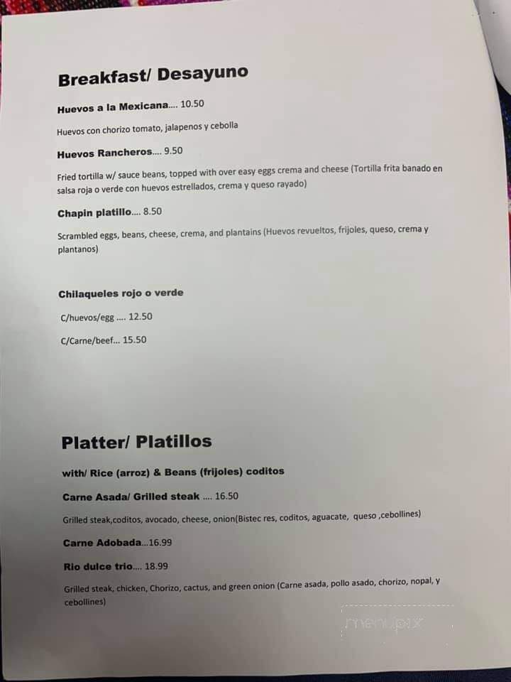 Rio Dulce Mexican Market - Lansdale, PA menu_pic
