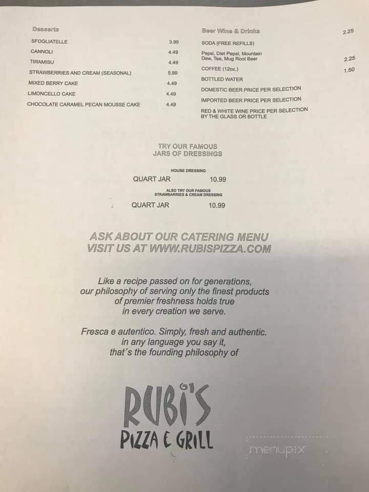 Rubi's Pizza & Grill - Parkersburg, WV