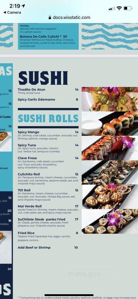 Seareinas - Austin, TX menu_pic