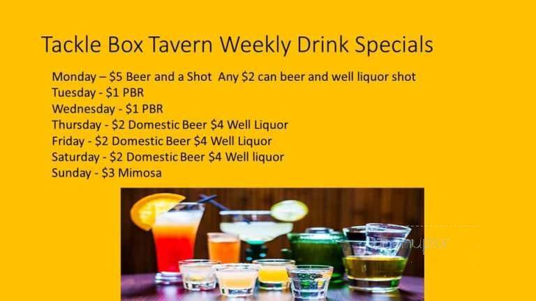 Tackle Box Tavern - Atlantic Beach, NC menu_pic