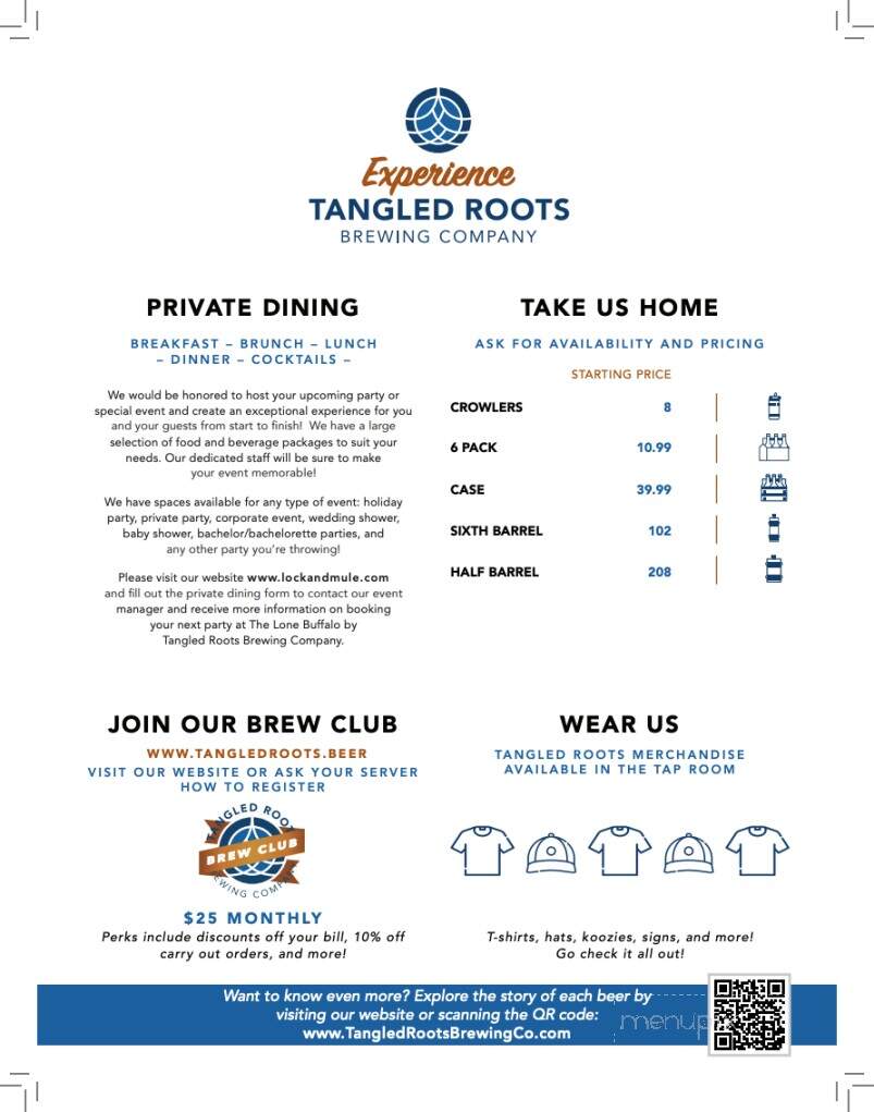 Lock & Mule by Tangled Roots Brewing Company - Lockport, IL menu_pic