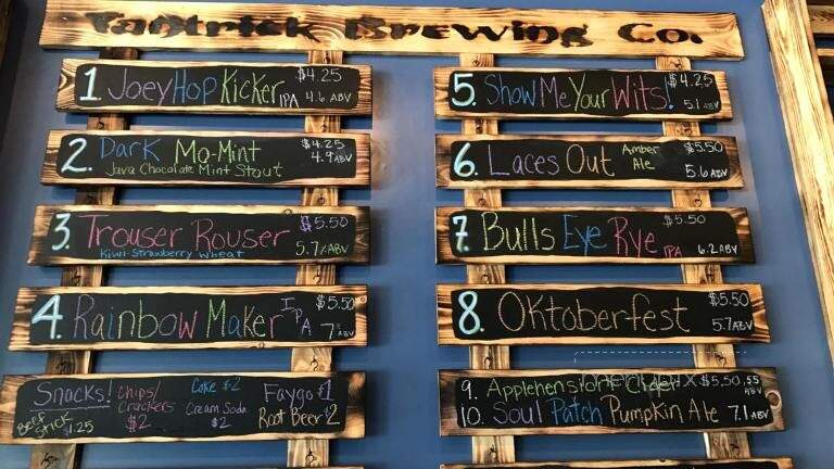 Tantrick Brewing - Allegan, MI menu_pic