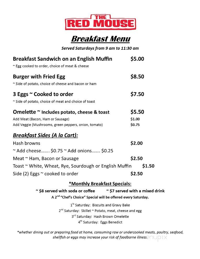 Red Mouse - Cross Plains, WI menu_pic