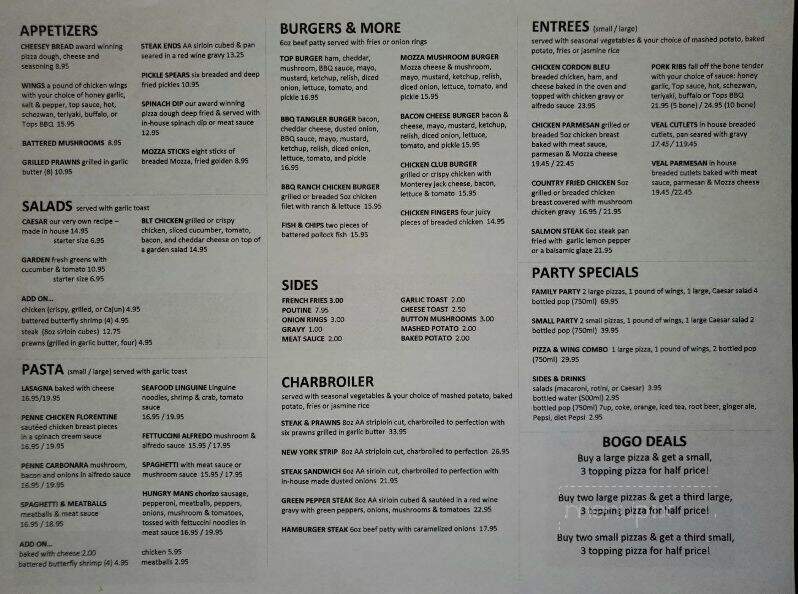 Top Steakhouse Dunmore Road - Medicine Hat, AB menu_pic