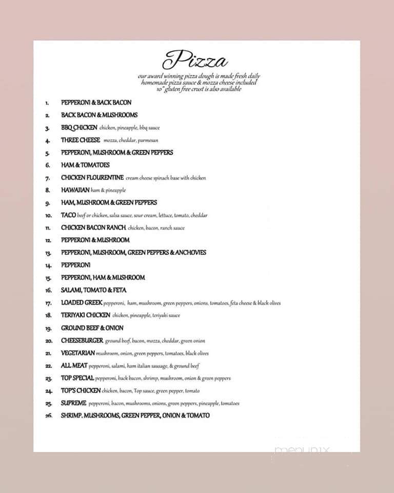 Top Steakhouse Dunmore Road - Medicine Hat, AB menu_pic