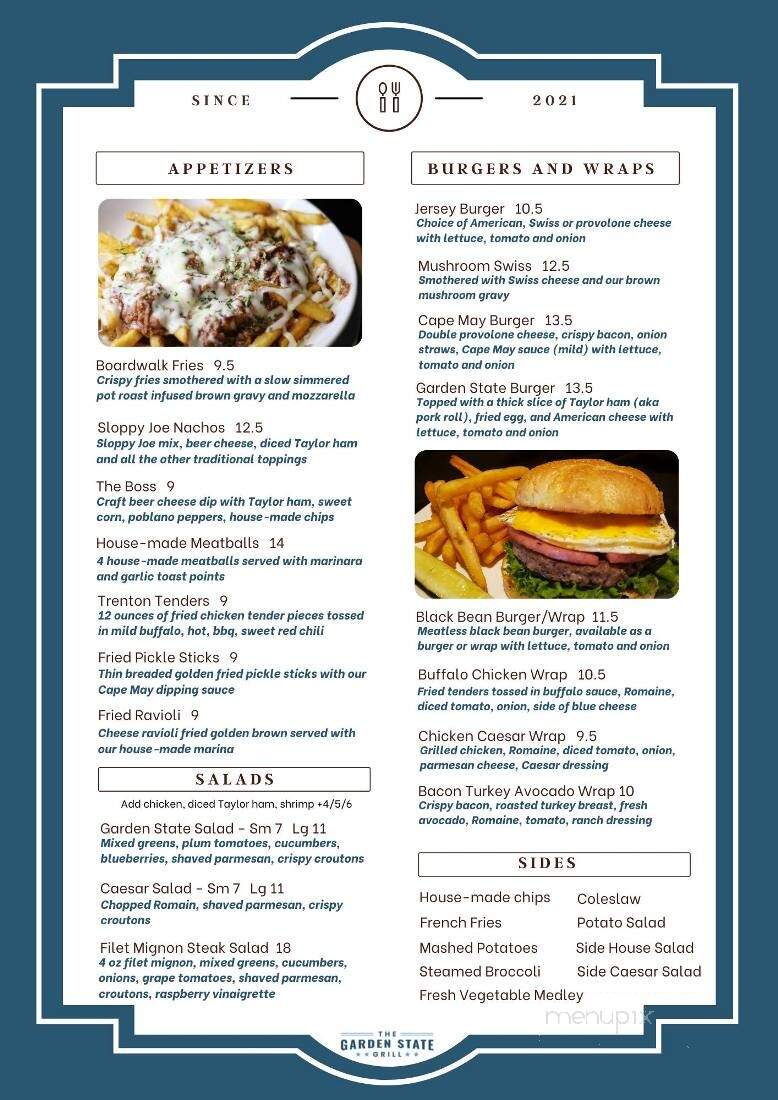 The Garden State Grill - Lillington, NC menu_pic