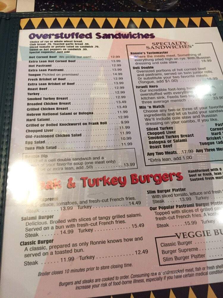 Ben's Kosher Delicatessen - Boca Raton, FL menu_pic