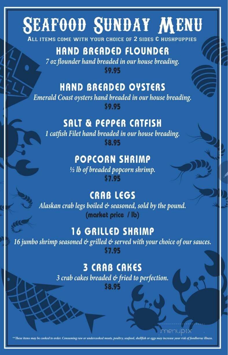 Boondocks Sports Bar & Grill - Marion, NC menu_pic