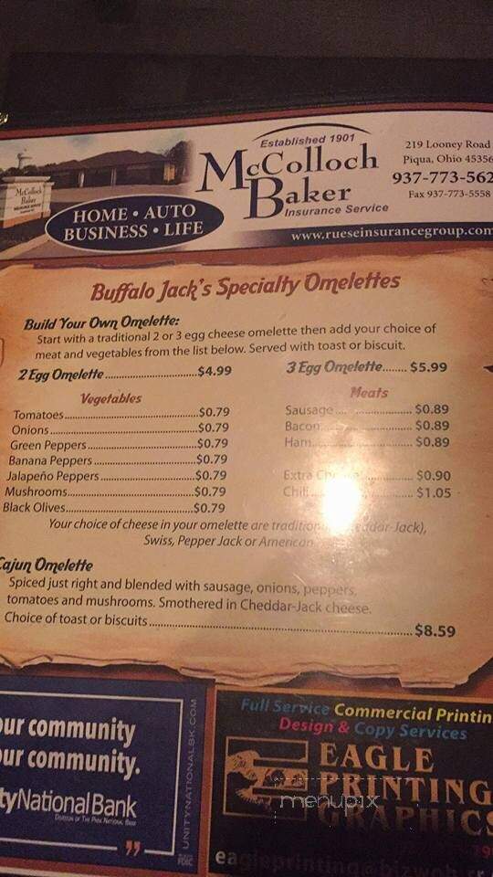 Buffalo Jack's - Covington, OH menu_pic