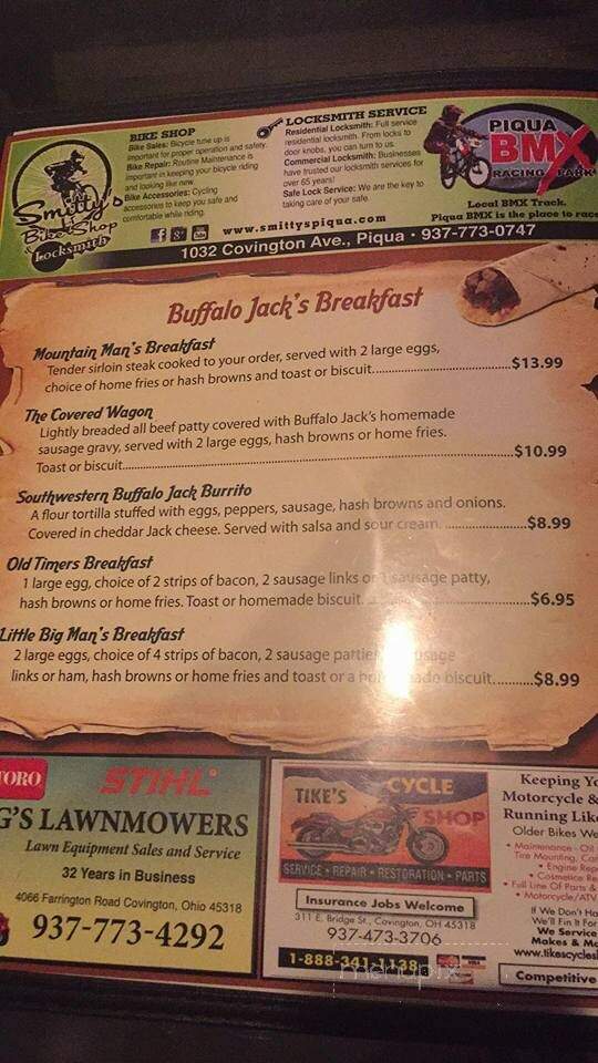 Buffalo Jack's - Covington, OH menu_pic