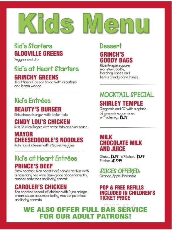Celebrations Dinner Theatre - Winnipeg, MB menu_pic