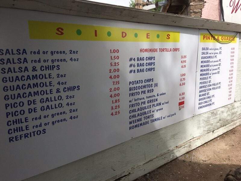 El Parasol - Espanola, NM menu_pic