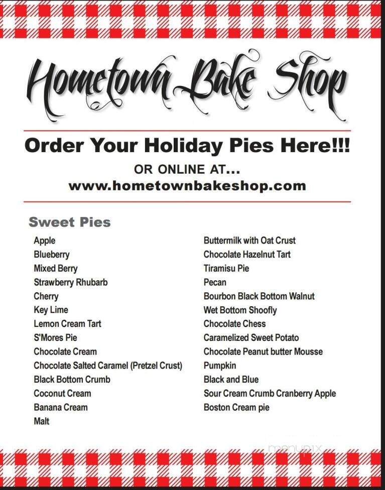 Hometown Bakeshop - Centerport, NY menu_pic