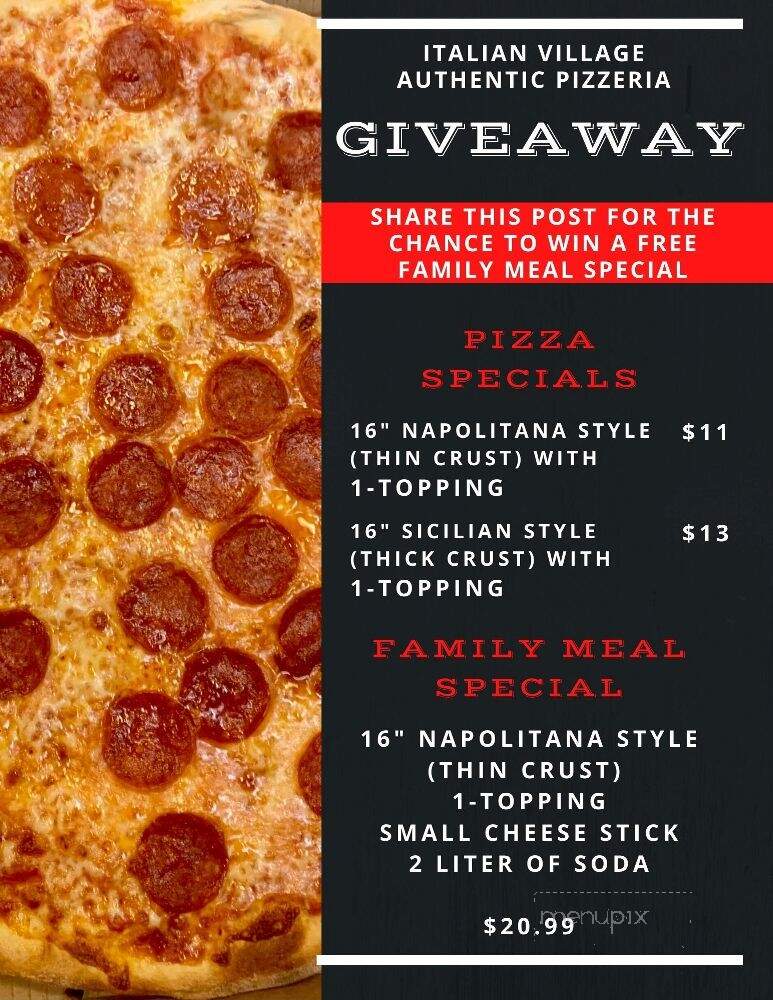 Italian Village - Kingsport, TN menu_pic