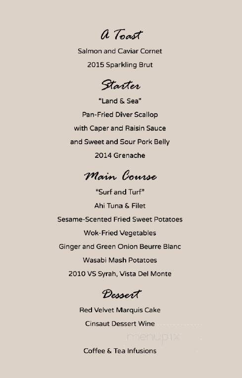The Restaurant at Leoness Cellars - Temecula, CA menu_pic